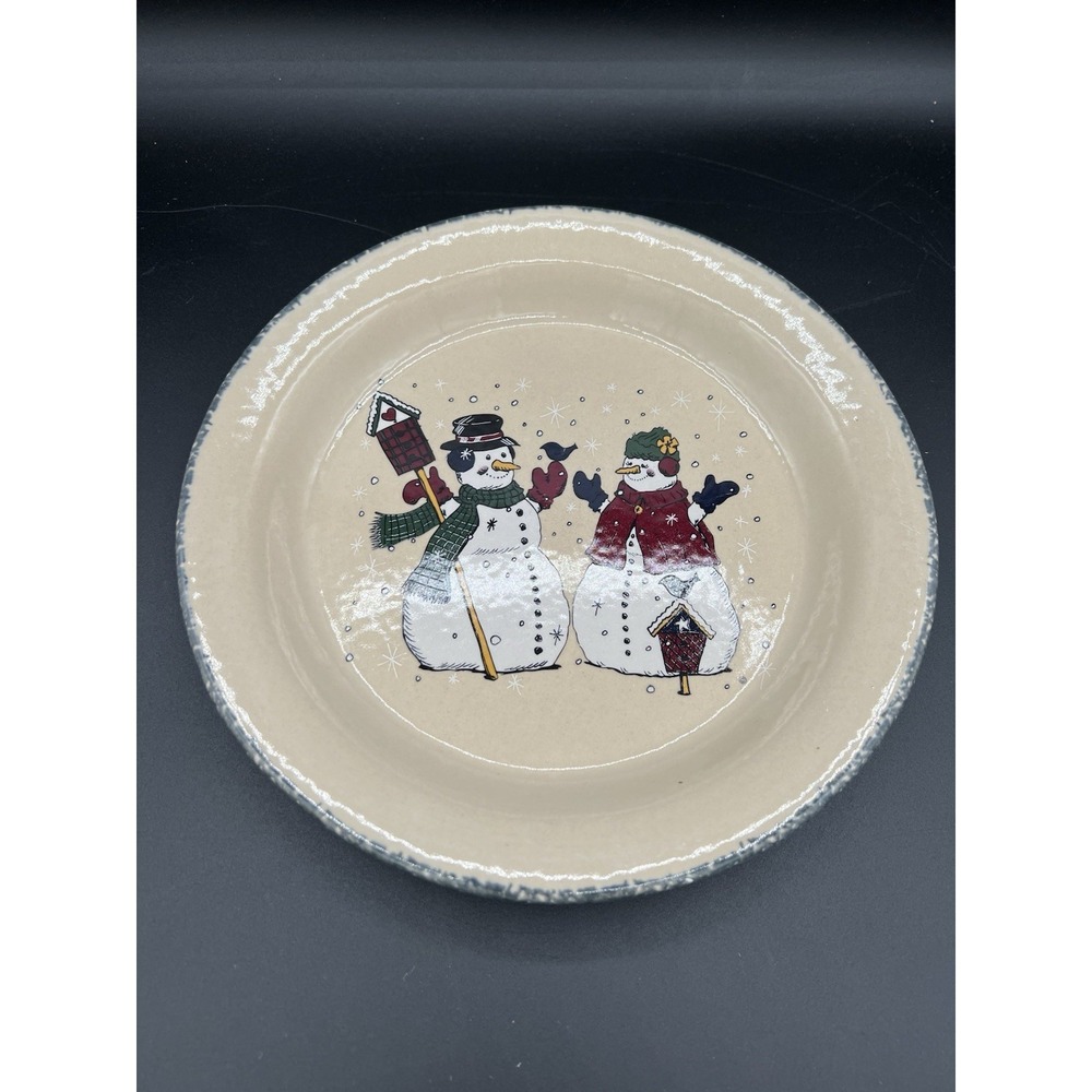 ❄️ Home & Garden Party 2001 Snowmen Dinner Plate–10 3/8"–Holiday Collectible 🎄⛄